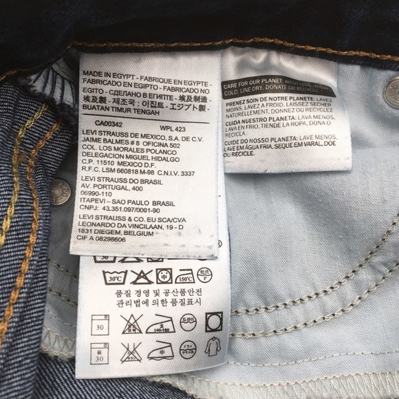 Levi’s Dark Blue Cutoffs Stretch - Picture 5 of 9